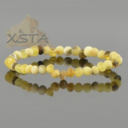 Baltic amber bracelet raw matt beads